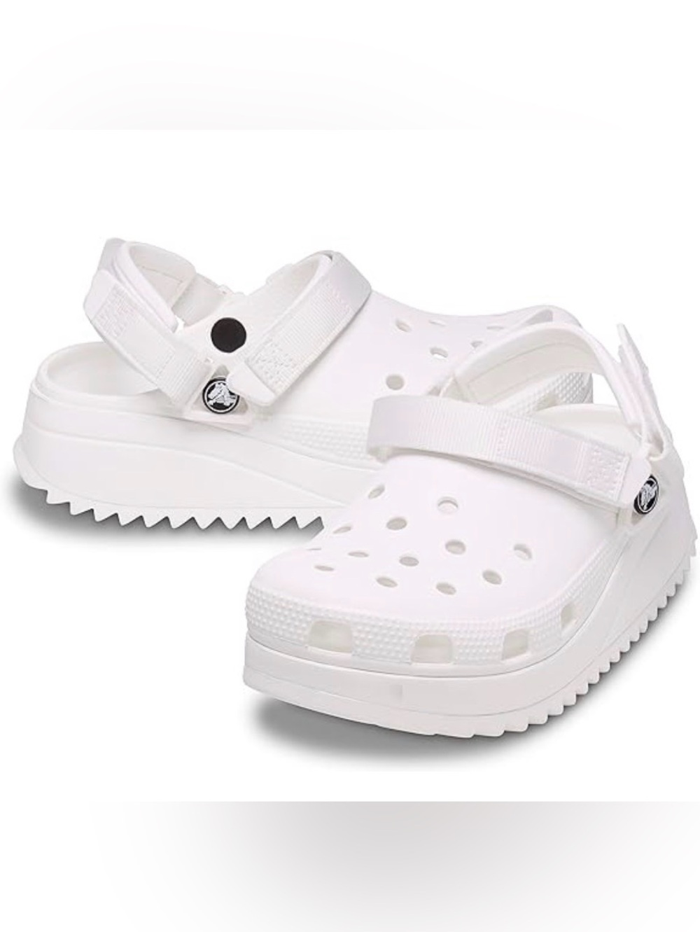 Crocs Classic Hiker Clog Platform Triple White Unisex Sz 9 Women / 7 Men